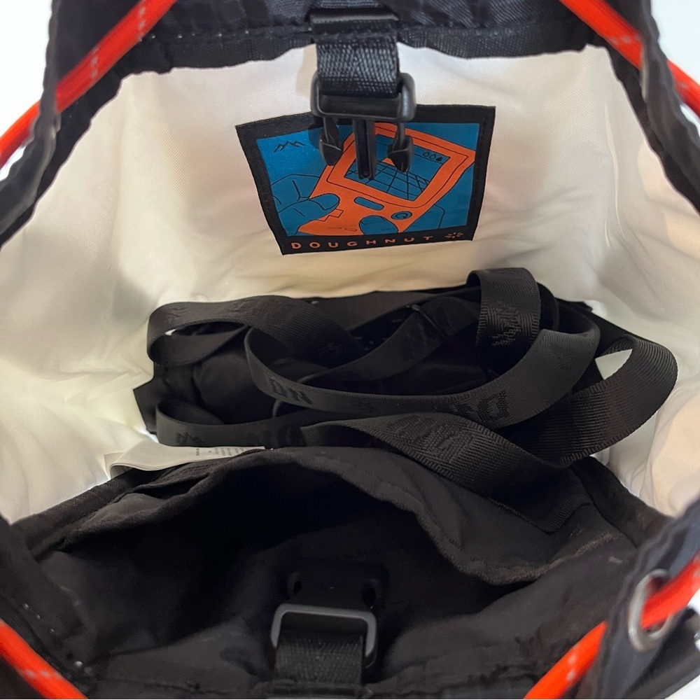 Doughnut Pyramid Tiny Game Player Series White Black Convertible Backpack Tote - Picture 7 of 8